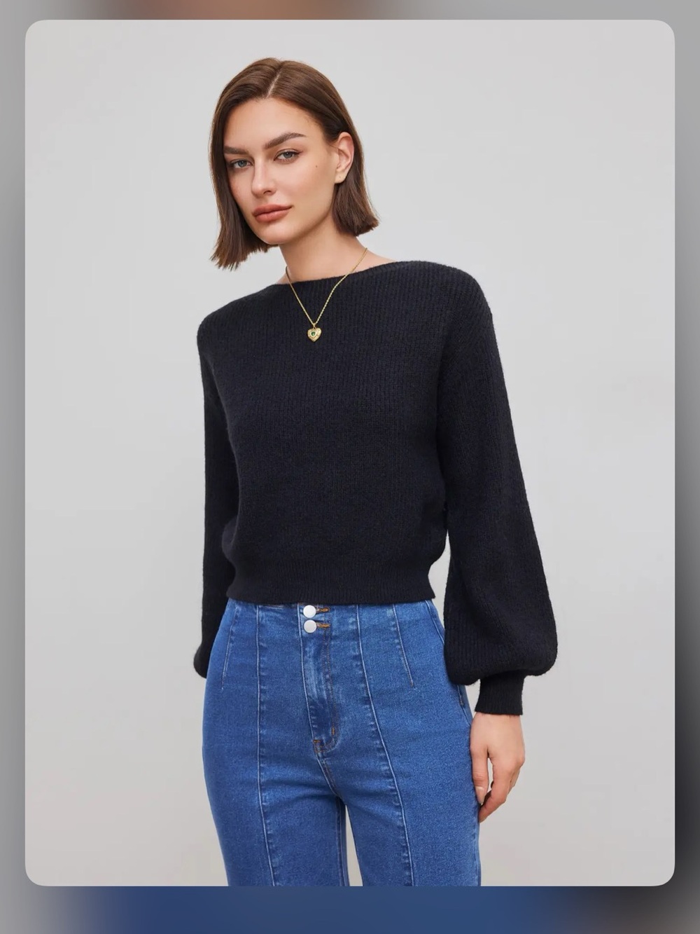 Cider KNIT BOAT NECK LONG SLEEVE TOP XL WC15-10
